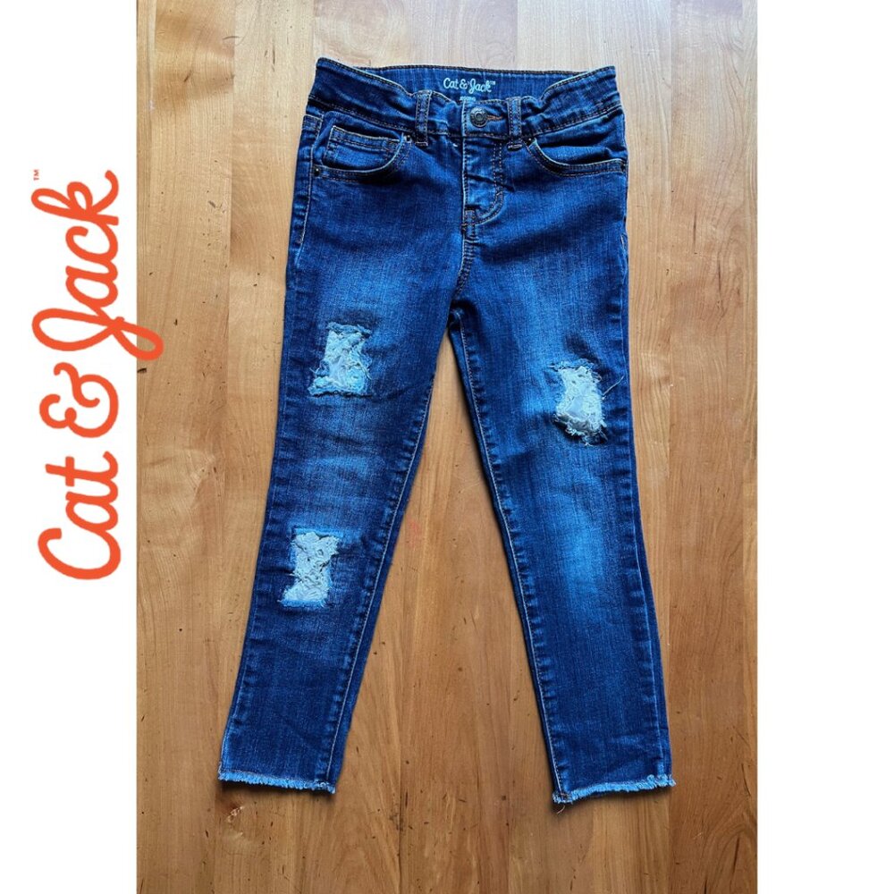 CAT & JACK Distressed Jeggings. Size 5